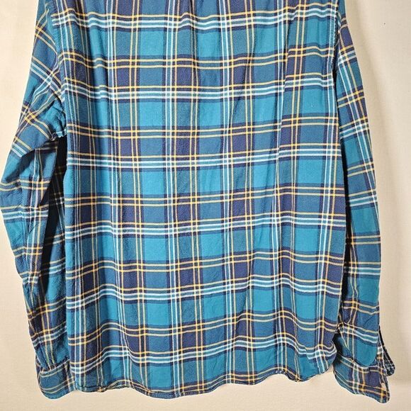 J. Crew Teal and Yellow Plaid Button Down Shirt - Picture 10 of 11